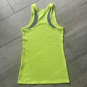 Under Armour UA Tank Top Racerback Fitted Cami Neon Yellow Girls Womens …